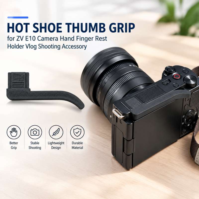 Hot Shoe Thumb Grip for ZV E10 - Sony Camera Zv-E10 review and price